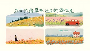 花会沿路盛开