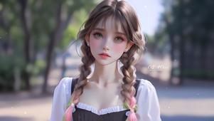 街头双马尾女孩