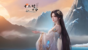美女观赏大好山河
