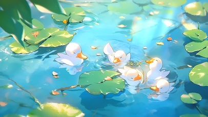悠然荷塘夏日
