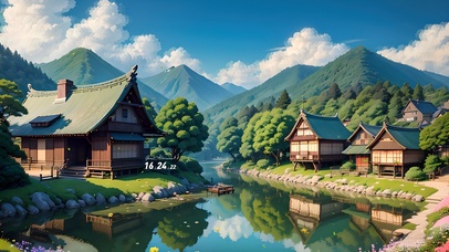 4K唯美治愈古风高山村庄