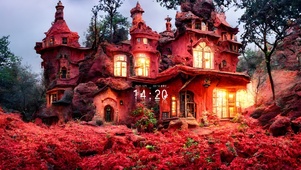 唯美森林红褐色城堡