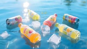 夏日阳光果味汽水