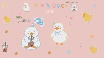可爱的萌鸭子