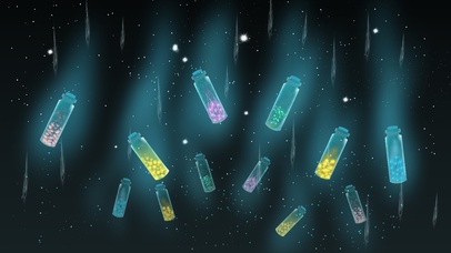 夜空下的许愿瓶