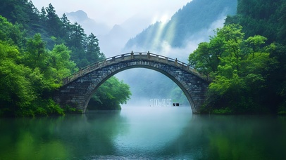 森林云海治愈小桥