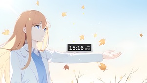 秋叶可爱少女