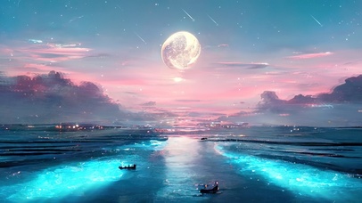 4K唯美治愈河流星空