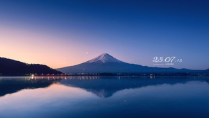 4K 清晨的富士山