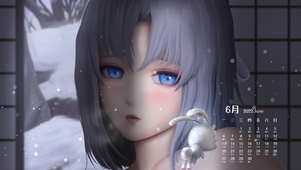 二次元冬日美少女