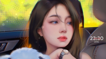 4k 治愈甜美清纯美女