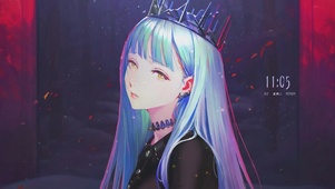 蓝发少女