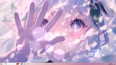 晨曦中的银发美女