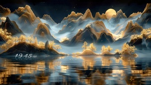 流水生财—金山金钱树