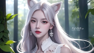 白毛狐耳少女