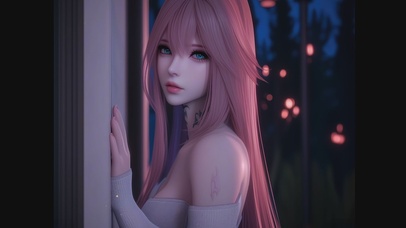 夏日夜晚都市美女