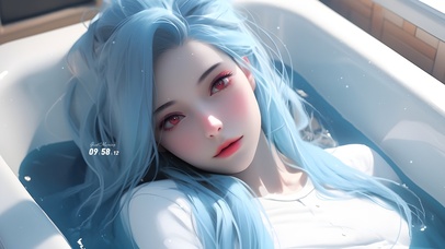 4K清纯气质浴缸金克斯