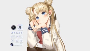 沉思的美少女