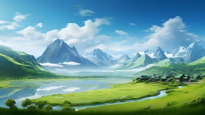雪山绿洲