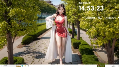 黑长直旗袍美少女 