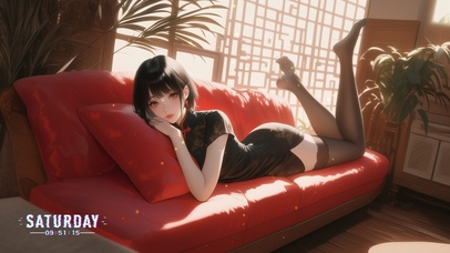 她的笑声宛如清泉流淌