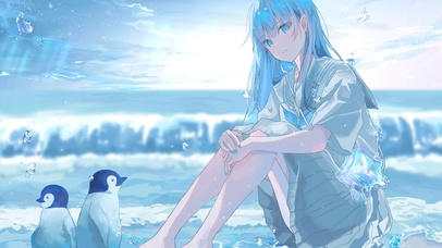 4K 清纯JK长腿美少女和企鹅