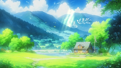 森林小屋护眼插画