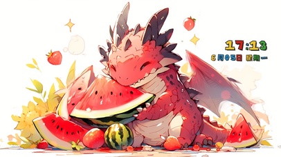 可爱西瓜小恐龙