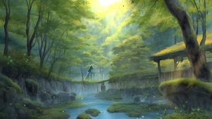 护眼林中美景