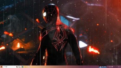 黑夜中的蜘蛛侠帅气背影桌面壁纸