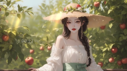 小清新戴帽子女孩