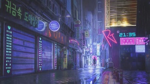 雨中小巷