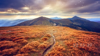 高山草地（带真实时间）