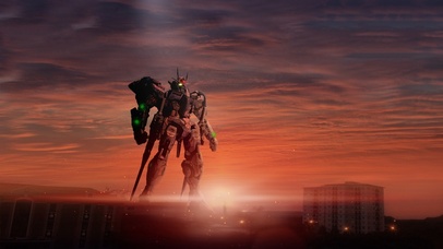 4K超清黄昏下的高达