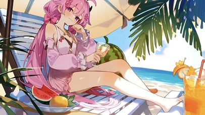 海边泳装少女-安可