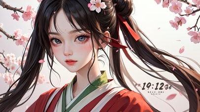 清纯古风汉服少女