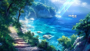 清澈的湖水