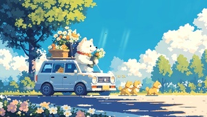 萌宠春游记