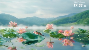清晨荷花