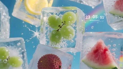 水果冰块桌面