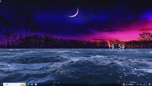 夜晚月亮—【主题桌面】