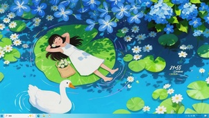 荷叶上的悠然时光