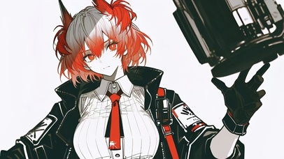 古早黑白风格少女-菲亚梅塔