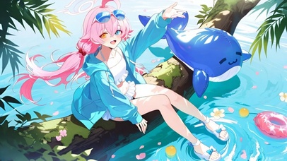 林中泳装少女-小鸟游星野