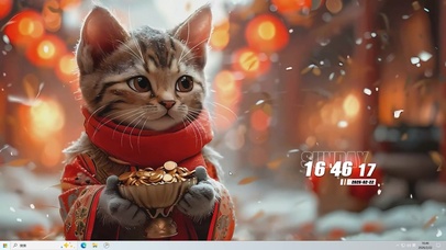 新年快乐猫咪桌面主题