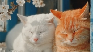 晒太阳的猫咪