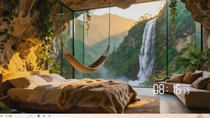 山川护眼瀑布景色