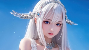 4K唯美清纯白发女神