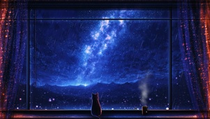 猫·咖啡·雨夜