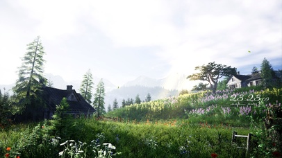 4k 治愈护眼山丘小屋